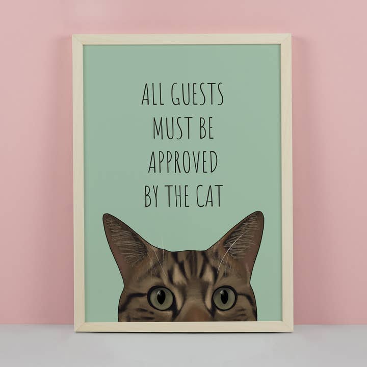 Approved By The Cat Print for wholesale by Hayley Jade Design Studio