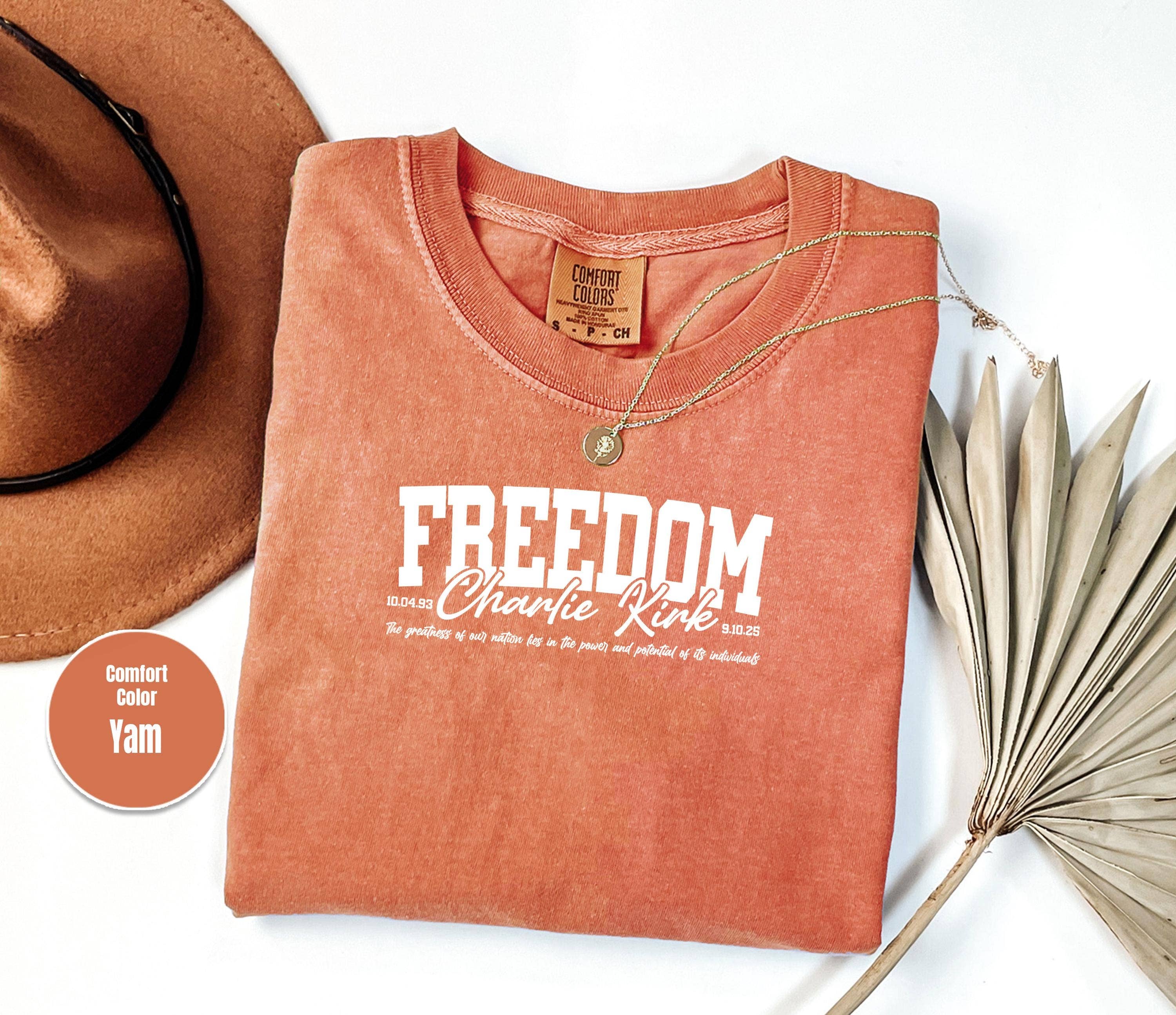 ClevorFit - Wholesale T-Shirt (Graphic) - Unisex - Comfort Colors Freedom Shirt, Charlie Kirk Freedom Sweater3