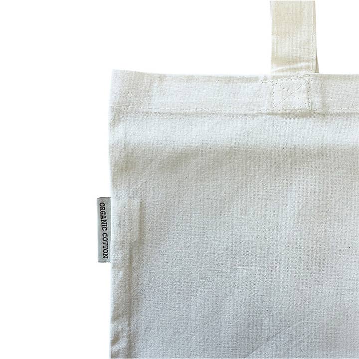 Natural Customized Value Organic Cotton Tote Bag With Your Logo/Text for wholesale on Faire2