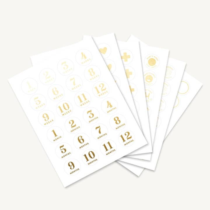 Sticker Pack: 144 Gold Milestone + Celebration Stickers for wholesale by The Everyday Mother