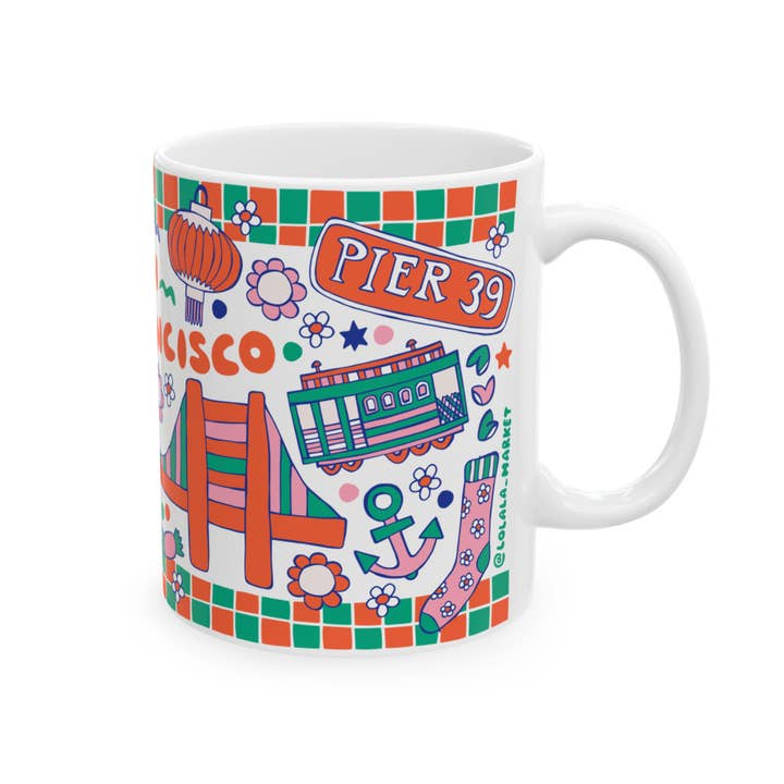 LOLALA - Your California Happiness Market 💛 - Wholesale Coffee Mug - San Francisco - Coffee Mug (11oz)