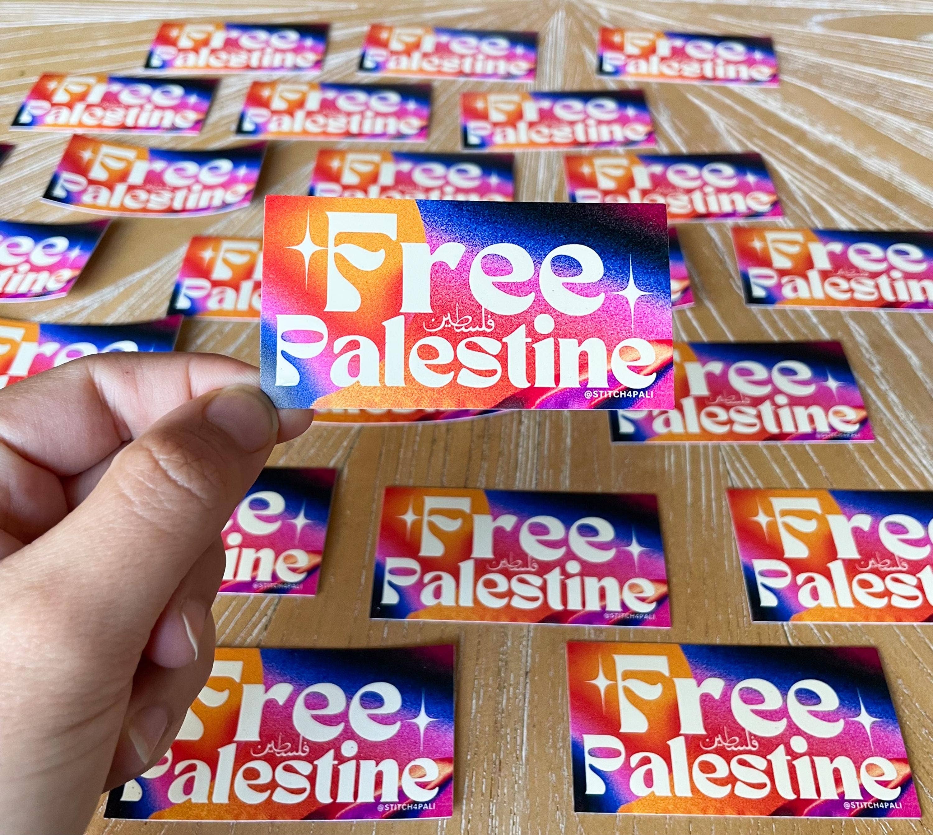 Stitch4pali - Wholesale Sticker - Trendy Free Palestine Sticker weatherproof high quality sticker for laptops and water bottle Pink Falastin Sticker Palestinian owned Shop3