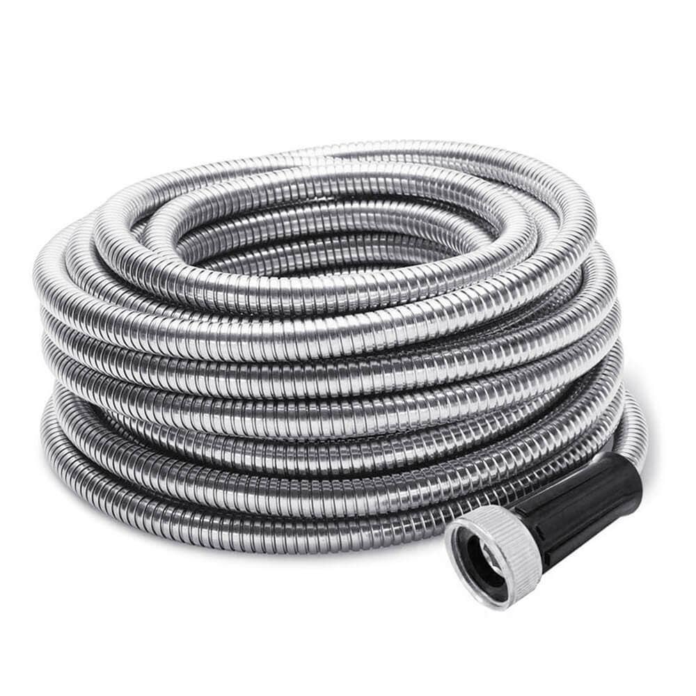 Hard Rock Health Stores - Wholesale Garden Tool - 304 Stainless Steel Garden Water Hose Pipe 25/50/75/100FT Flexible Lightweight0