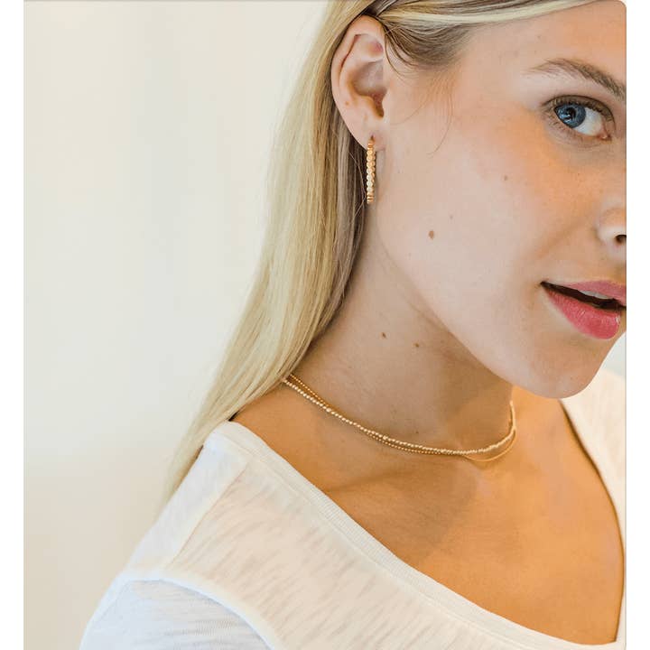 erin gray - Wholesale Beaded/Pearl Necklace - 2mm 14k Gold Filled Waterproof Necklace2