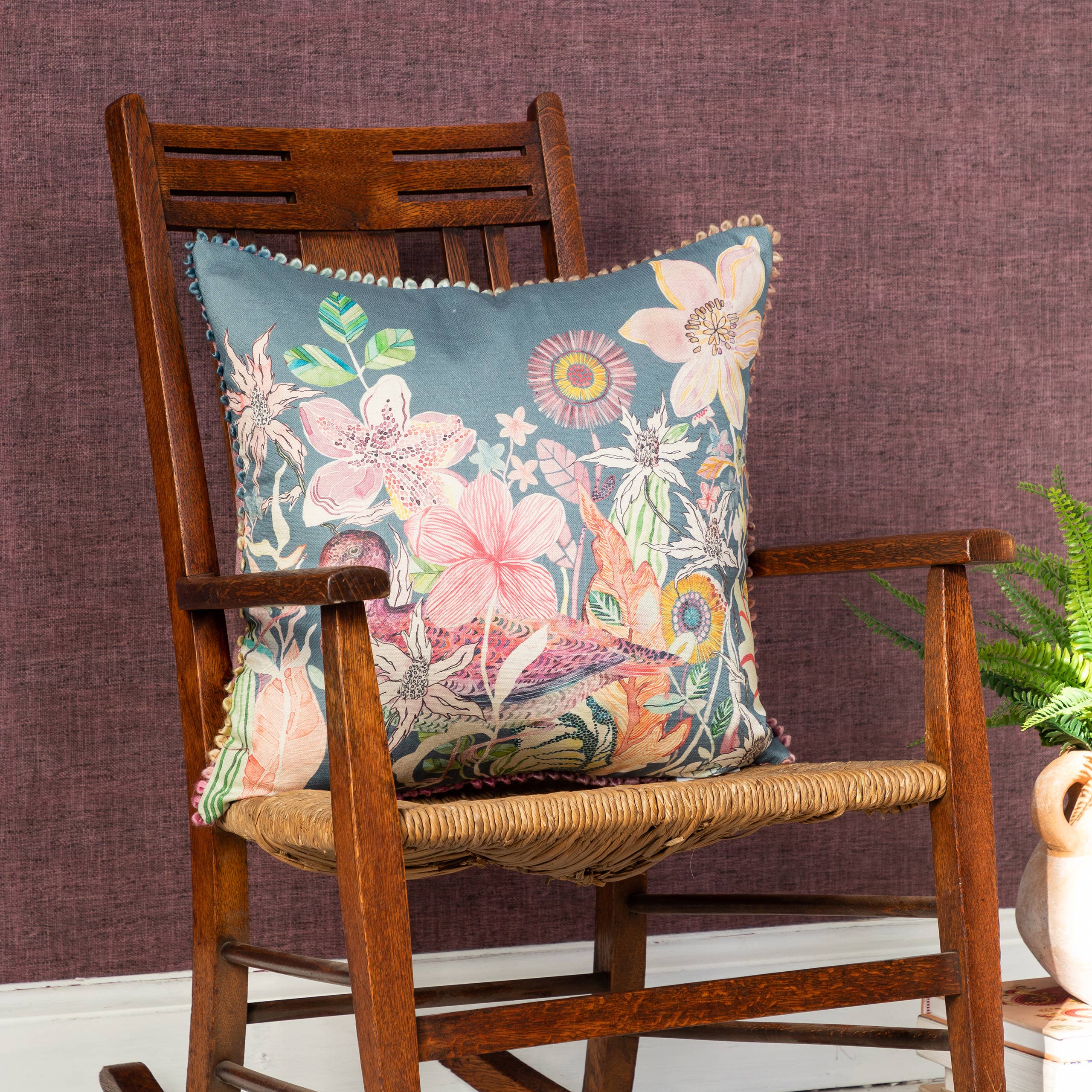 Mr Snipe Printed Cushion Twilight for wholesale on Faire0