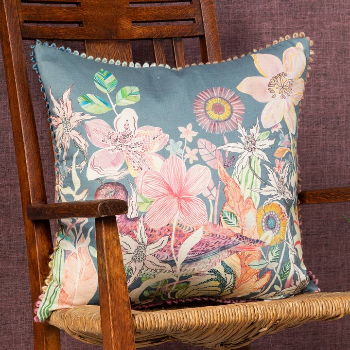 Mr Snipe Printed Cushion Twilight for wholesale on Faire0