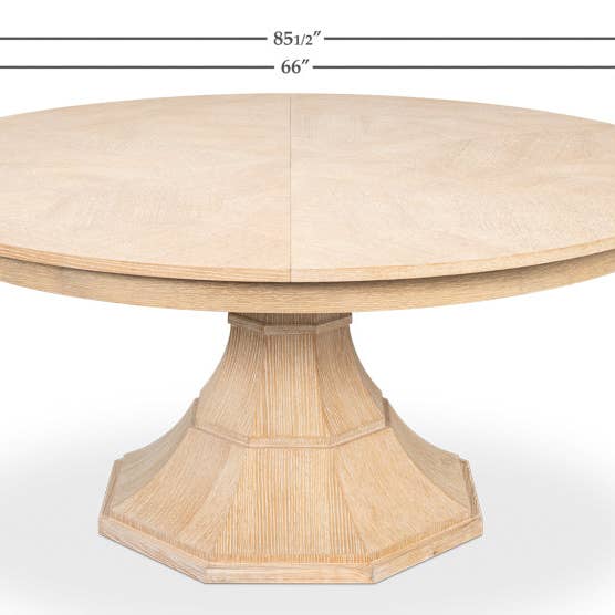 LOOMLAN - Wholesale Side Table - Giselle Jupe Extendable Wooden Dining Table