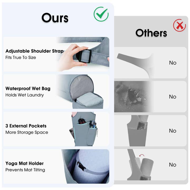 wandf - Wholesale Yoga Bag - Yoga Mat Bag Large Opening Long Tote Yoga Mat Carrier Holder8