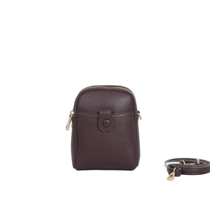 DARK BROWN SHOULDER BAG FOR MOBILE PHONE for wholesale on Faire0