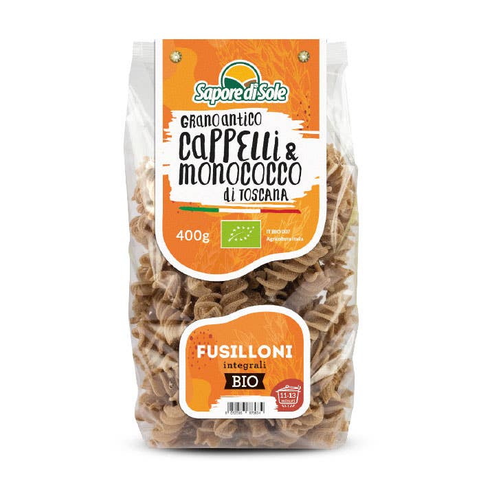 Fusilloni Integrali Senatore Cappelli and Monococcus Spelt for wholesale by Sapore di Sole