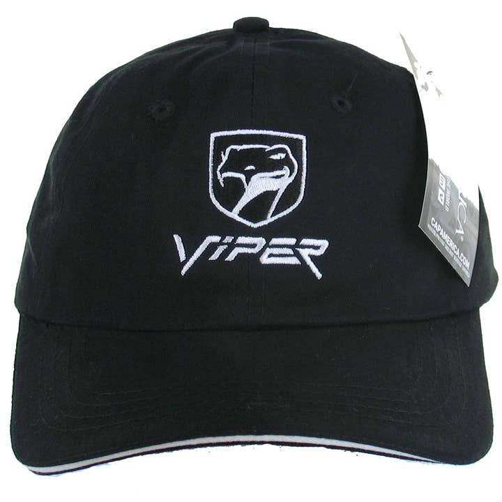 Hat - Dodge Viper Sneaky Pete - Black/White for wholesale by Detroit Shirt Co.