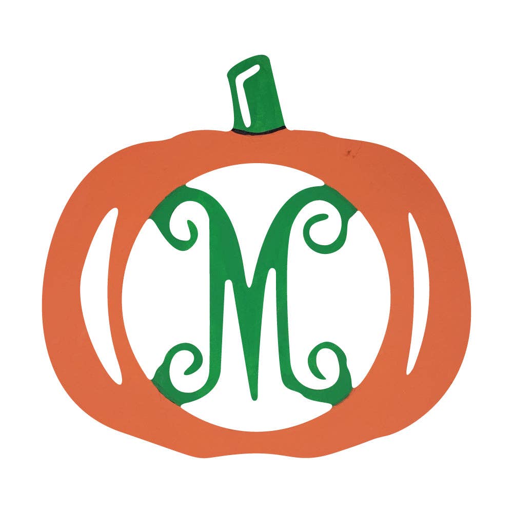 Diverse Woodworking – wholesale Utskärningar – Pumpa Monogram Oavslutat Trä Cutout Style 11