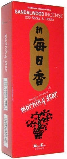 GREENROOTS USA LLC - Wholesale Incense - Nippon Kodo Morning Star Sandalwood Incense 200 Sticks0