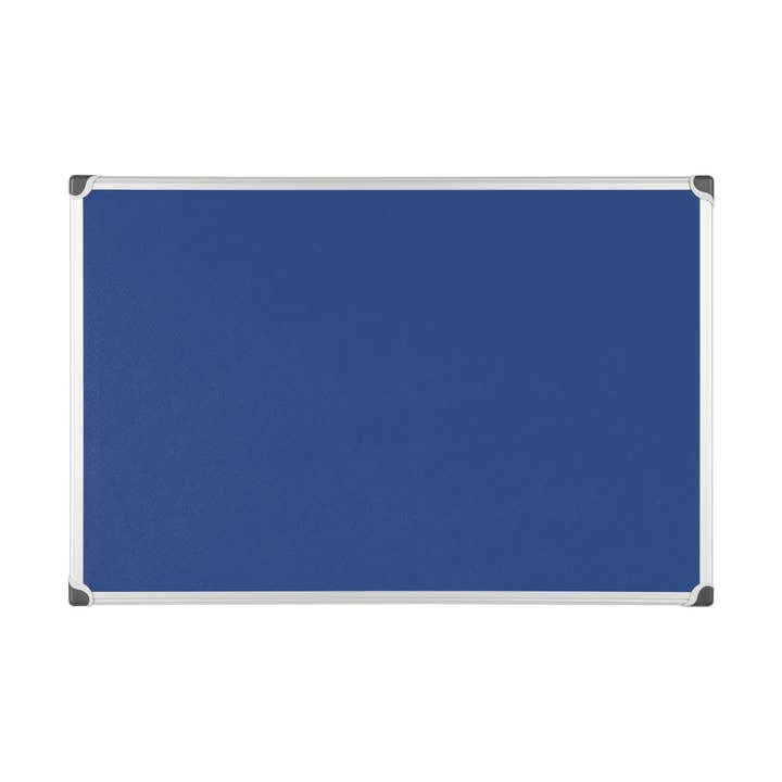 Bi-Joy Maya W Serie Filz-Pinnwand mit Aluminiumrahmen in Blau für den Großhandel von Bi-Joy