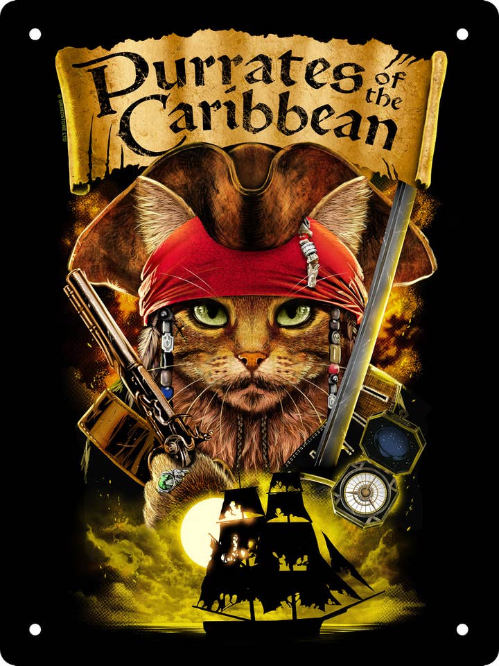 Horror Cats Purrates of The Caribbean Mini Tin Skilt for engroshandel hos Grindstore