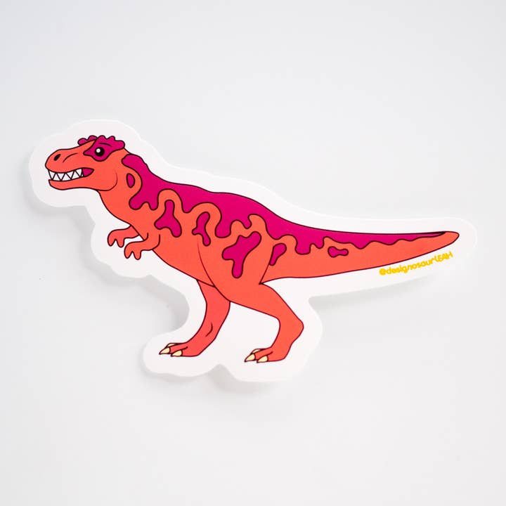 T-Rex dinosaur vinyl sticker (4 inch) for wholesale by designosaur