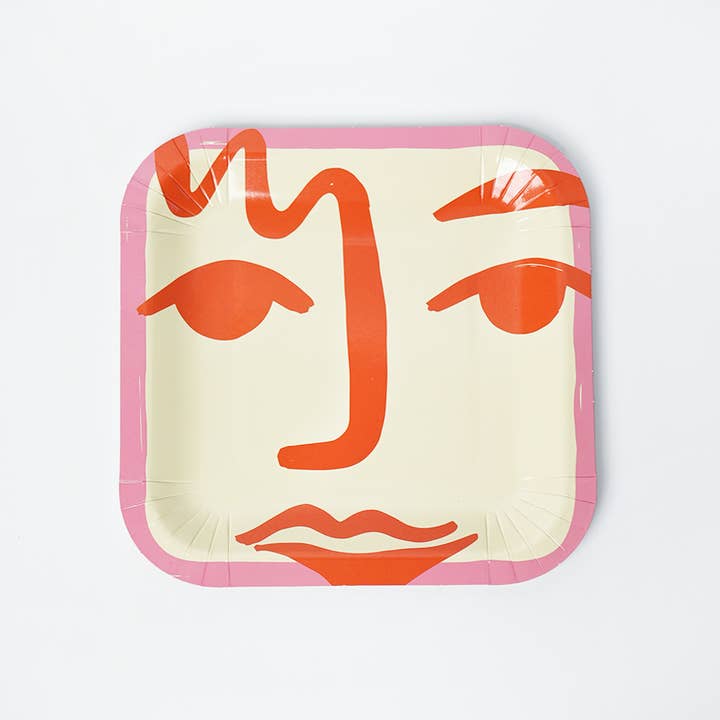 POP Party Supplies, LLC - Wholesale Disposable Plate - Two Face Dessert Paper Plates (x 12) - Art Party Collection1