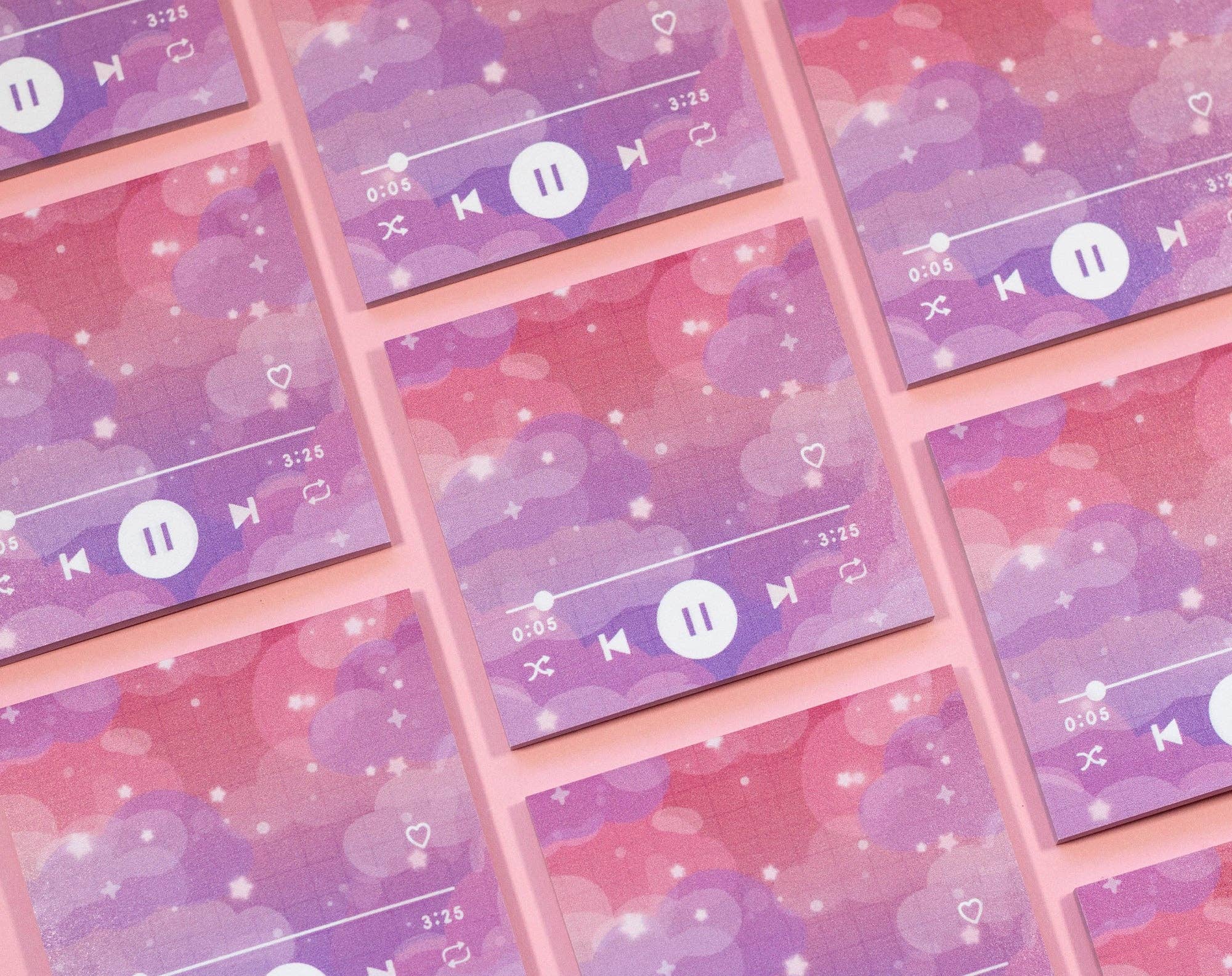 Unicorn Eclipse - Wholesale Sticky Notes - Sunset Music Player Sticky Notes1