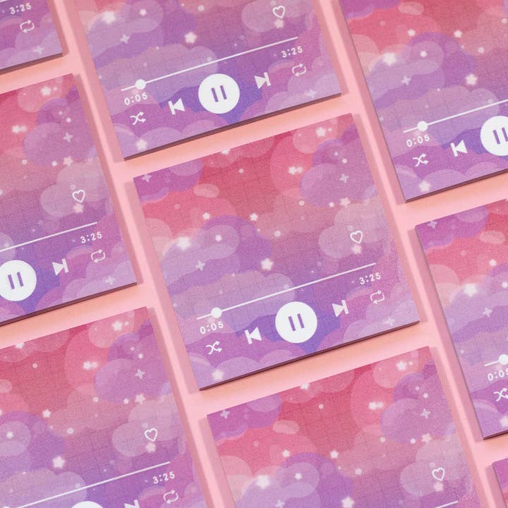 Unicorn Eclipse - Wholesale Sticky Notes - Sunset Music Player Sticky Notes1