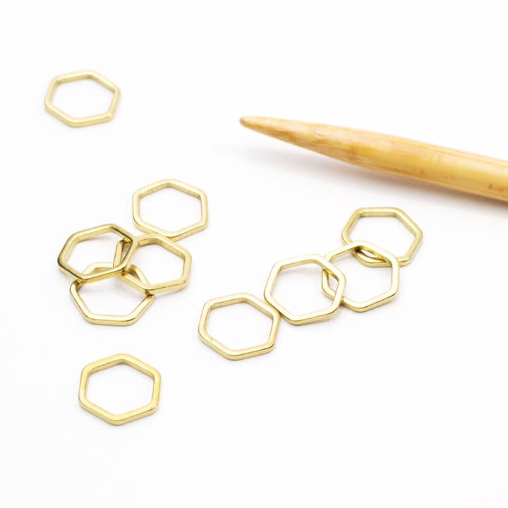 Honeycomb Simple Stitch Markers for wholesale by Twice Sheared Sheep