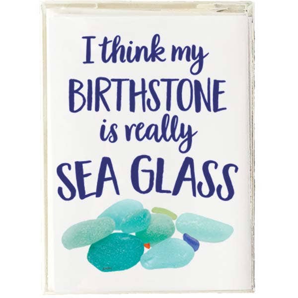 Sea Glass Birthstone Boxed Note Cards for wholesale by B McVan Designs