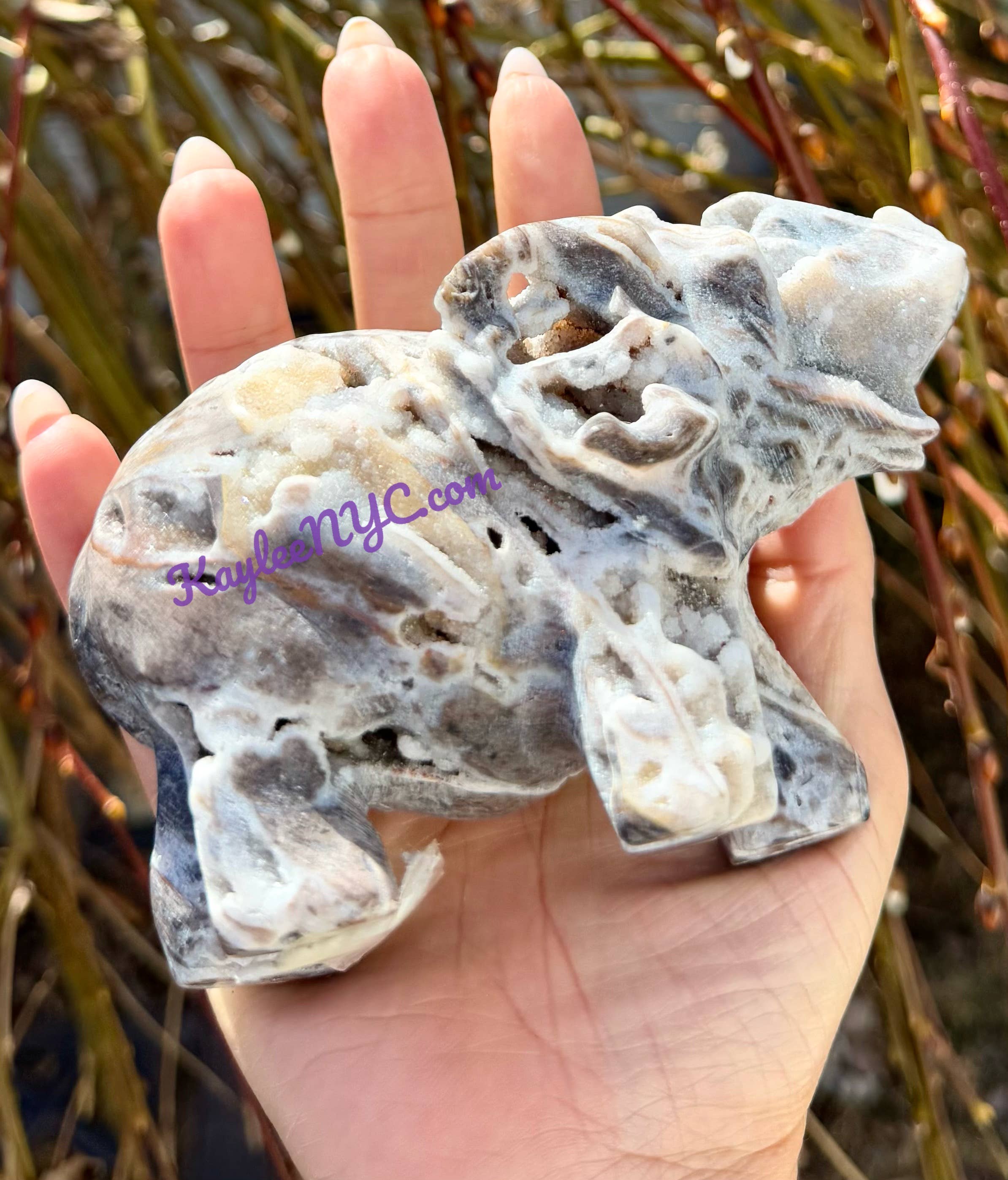KayleeNYC - Wholesale Spiritual Stone/Crystal - Natural Sphalerite Elephants Healing Energy6
