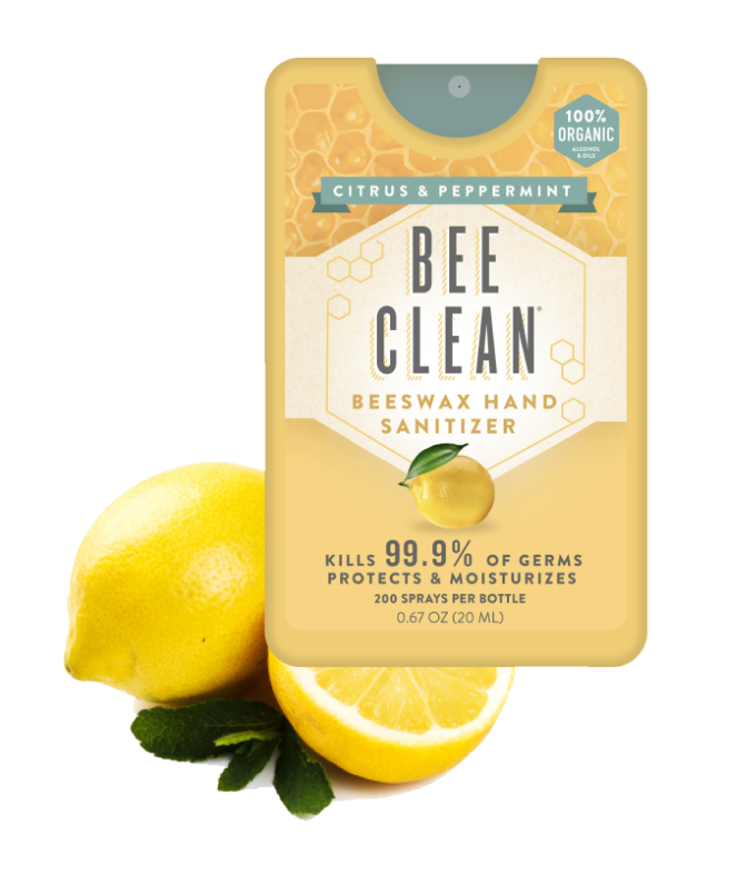Bee Clean - Vente Désinfectants pour les mains - Désinfectant pour les mains à la cire d'abeille biologique Bee Clean-13 agrumes 4 paquets17