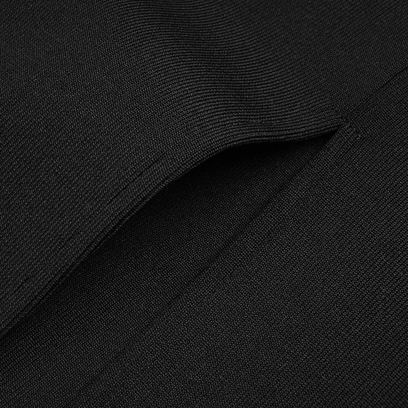 Black DR0238 V-Neck Diamond Bandage Dress - Elegant Evening Wear for wholesale on Faire13