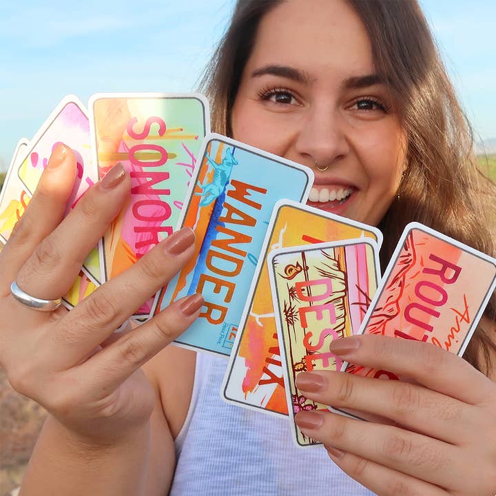 Paige Poppe Art - Wholesale Sticker - „Route 66 kentekenplaat” Diecut Sticker2