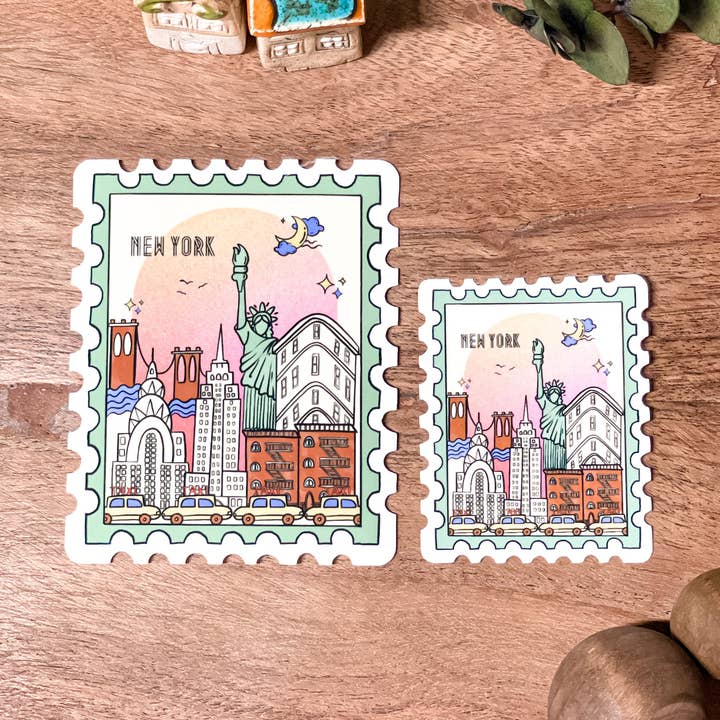 New York Sticker for wholesale by Atelier Nazli Brush