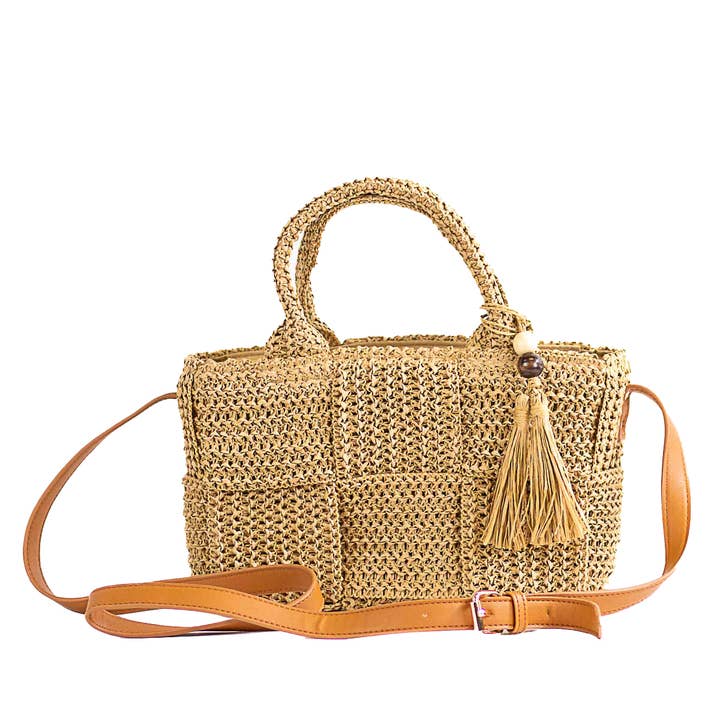 The Royal Standard - Wholesale Purse/Bag Accessory - Women's - Dunmore Straw Purse Natural 9x6x3