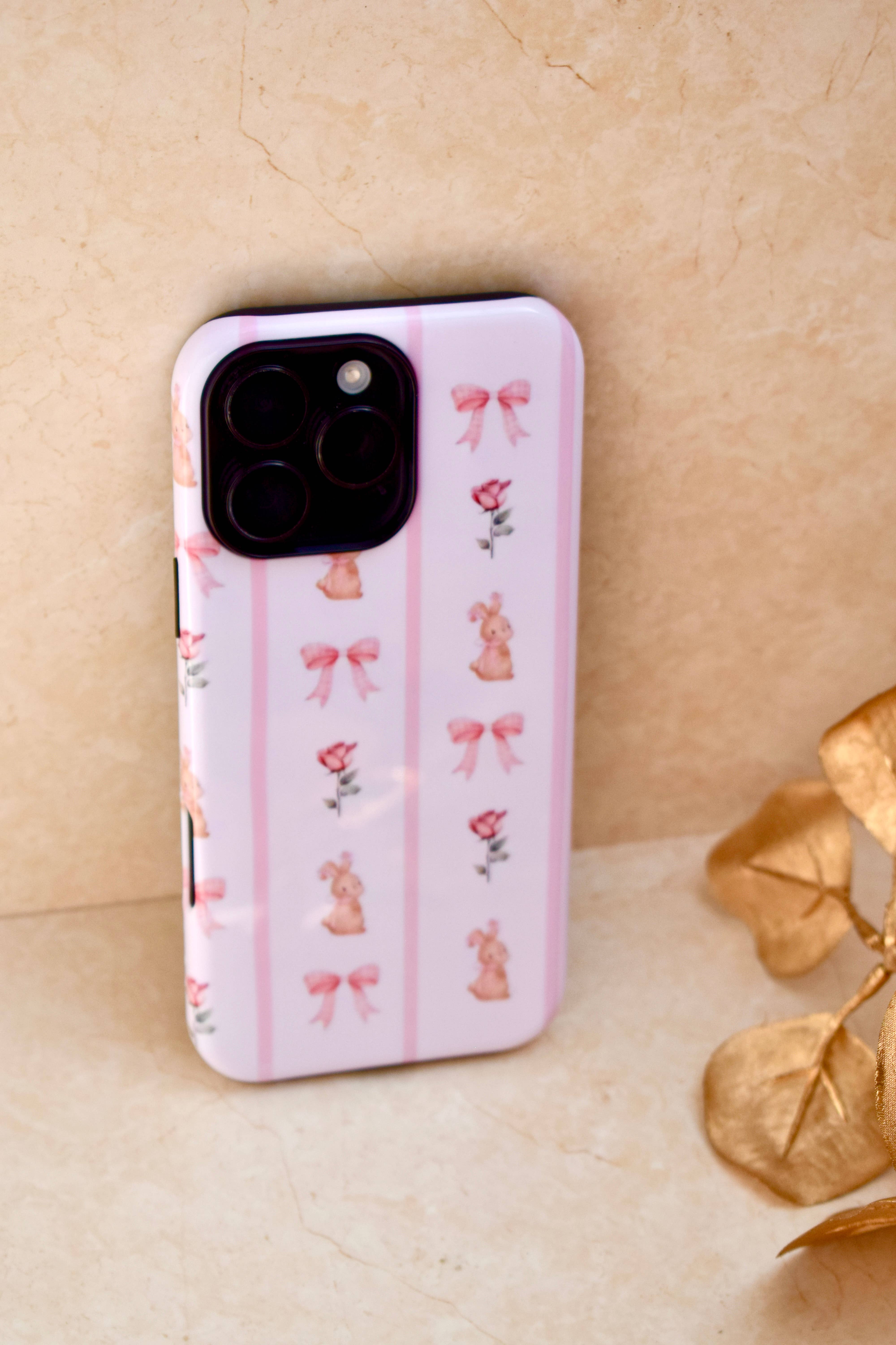 the cute cloud - Vendita all'ingrosso Custodia per cellulare - Donna - Custodia rigida rosa a doppio strato collezione Coquette per iPhone 16 Pro Max14