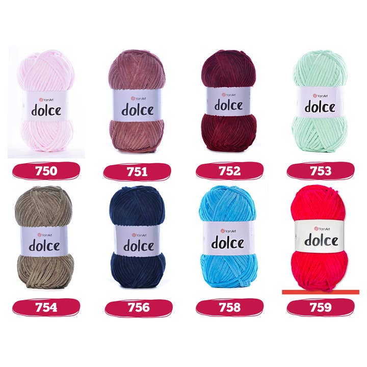Craftsyarn - Wholesale Yarn - YarnArt Dolce, Velvet Yarn, Knitting and Amigurumi Yarn