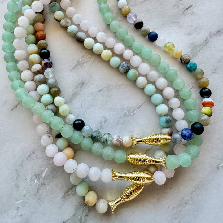 Jessica Matrasko Jewelry - Wholesale Beaded/Pearl Necklace - Ashia Beaded Fish Necklace7