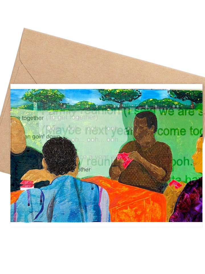 BIGLIETTO DI AUGURI REUNION per la vendita all'ingrosso da parte di Kelly U Fine Art Studio