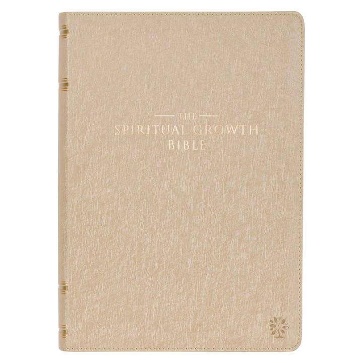 Pearlescent Taupe Faux Leather Spiritual Growth Bible for wholesale by Christian Art Gifts