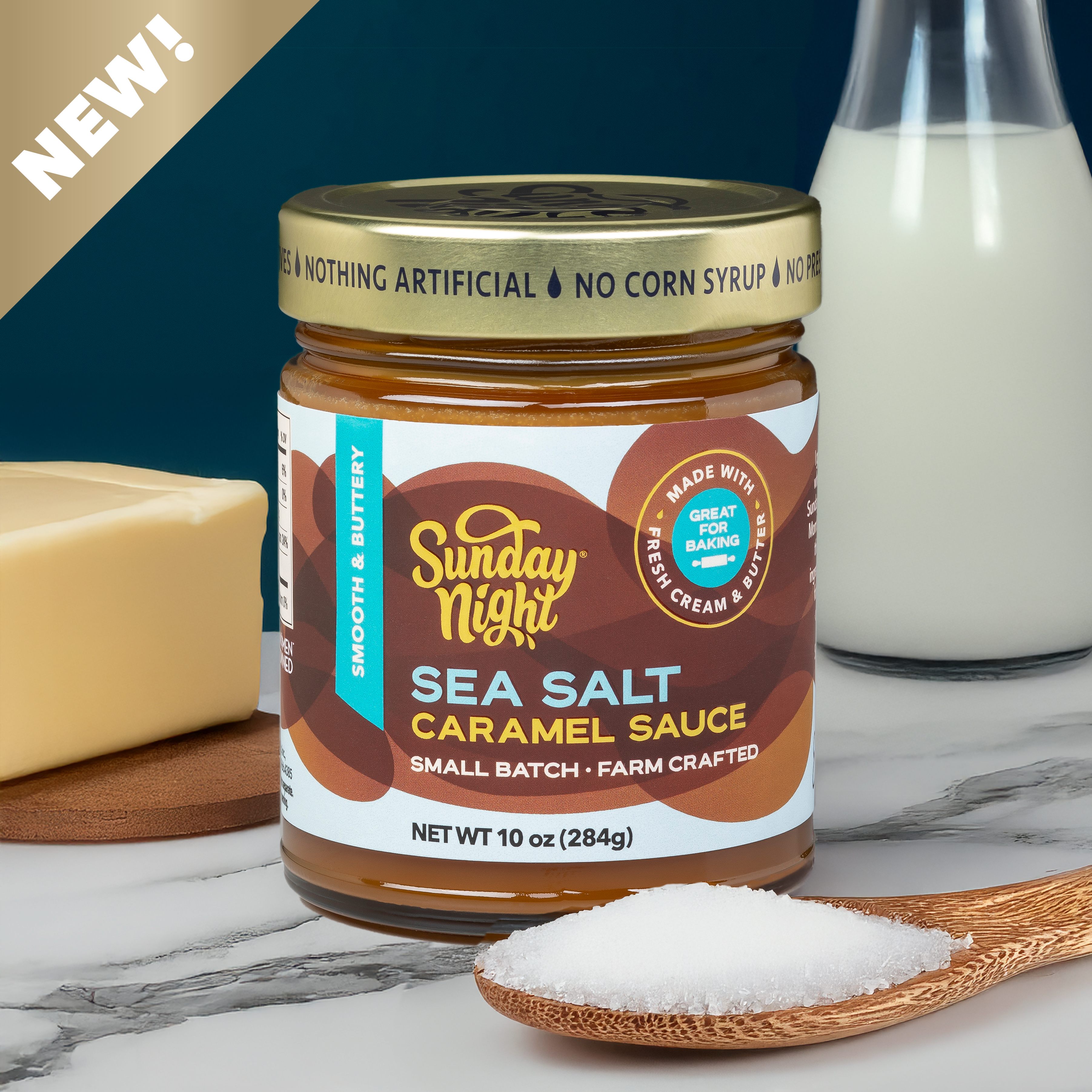 Sunday Night Foods - Wholesale Caramel Sauce - Sea Salt Caramel Sauce1