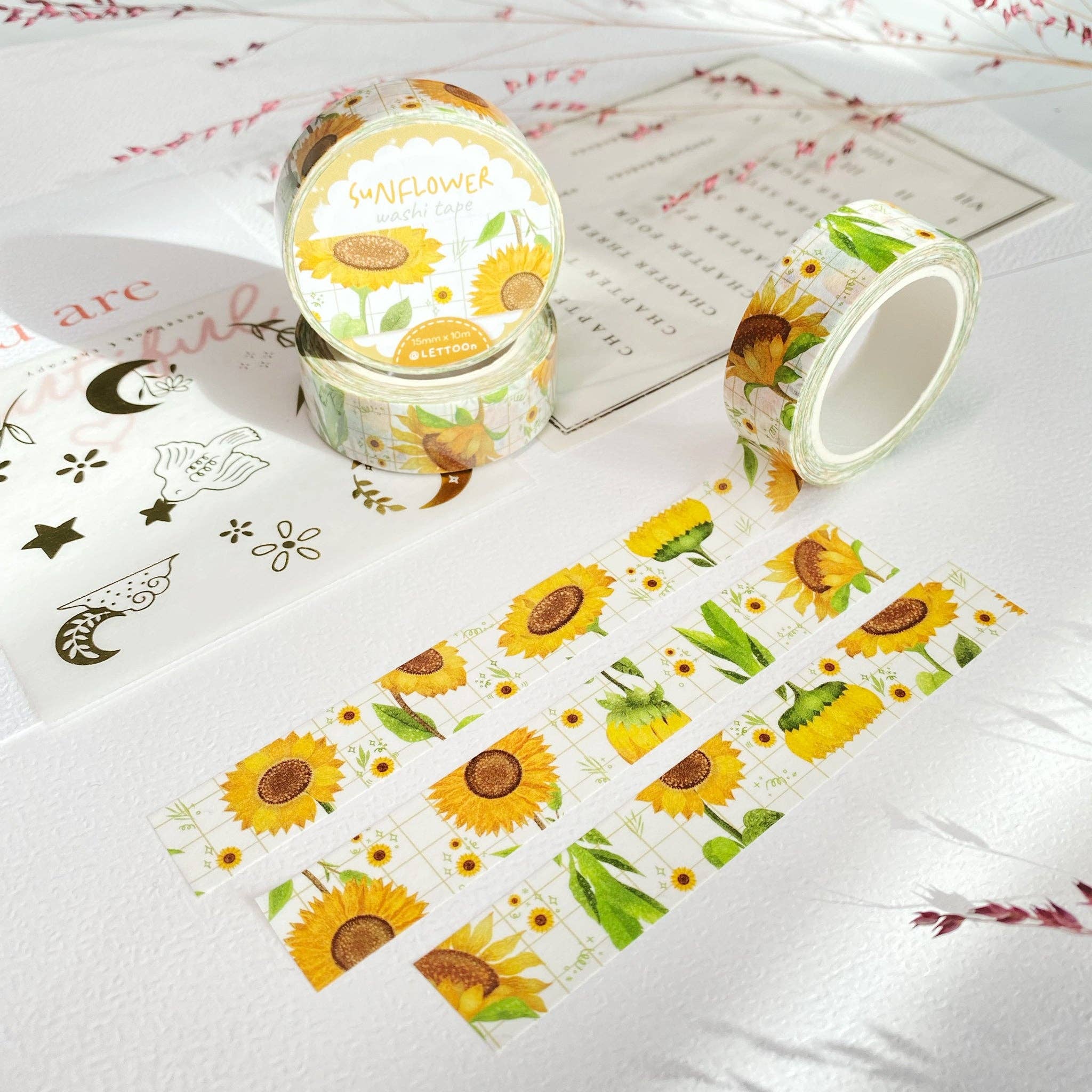 Lettoon - Wholesale Washi Tape - Washi Tape - Chamomile & Sunflower1