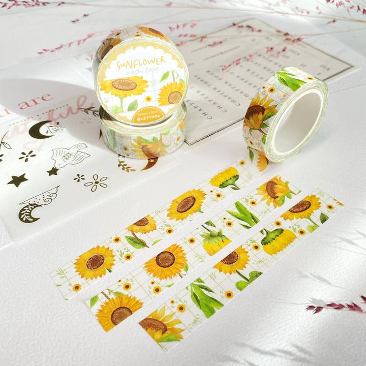 Lettoon - Wholesale Washi Tape - Washi Tape - Chamomile & Sunflower1