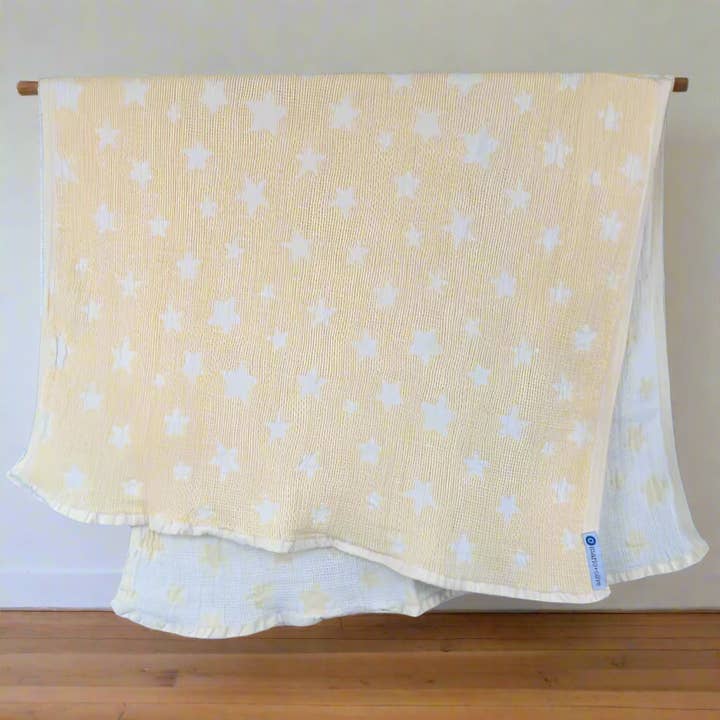Sweet Stars Baby Blanket in Blue for wholesale by marlo+olive