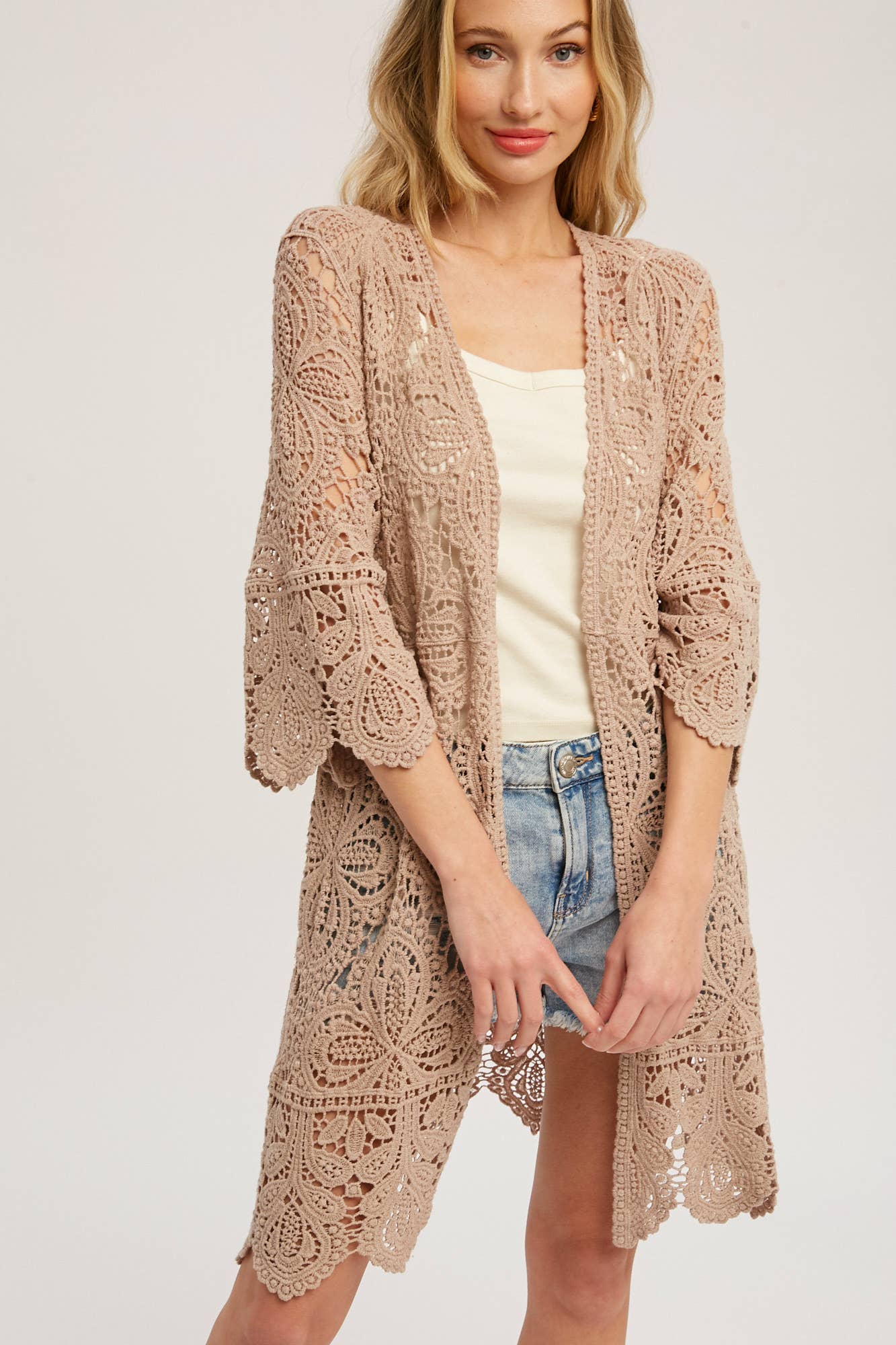 Bluivy - Wholesale Cardigan - Women's - CROCHET LACE CARDIGAN25