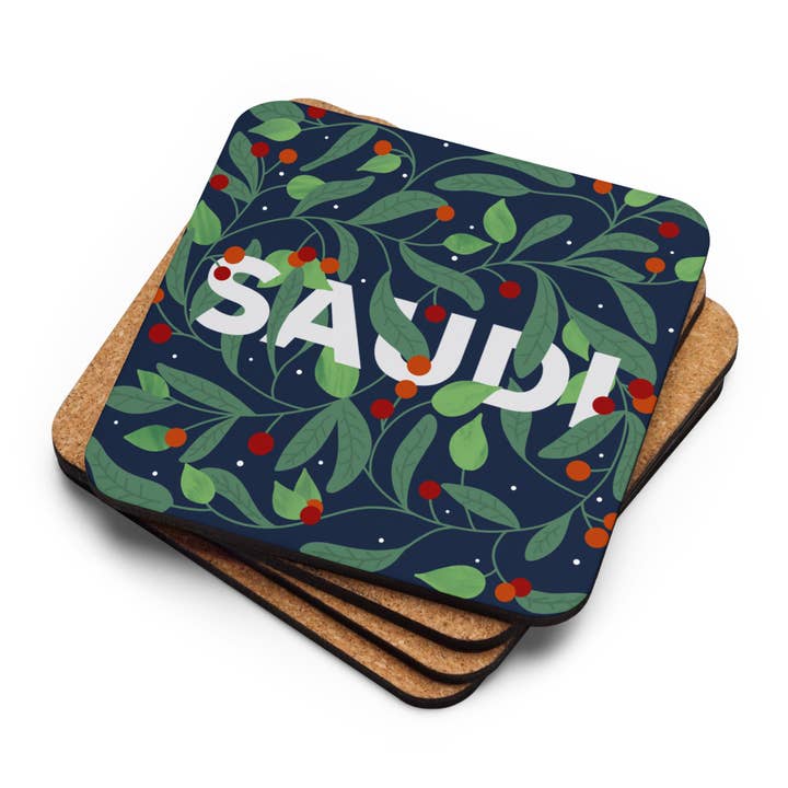 Saudi Oasis Cork-back coaster for wholesale by The Shamal