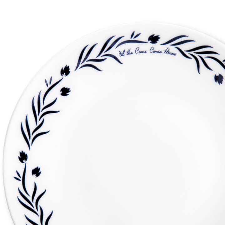 Lovegrass Designs - Wholesale Salad Plate - " 'til the Cows Come Home" Porcelain Salad Plate