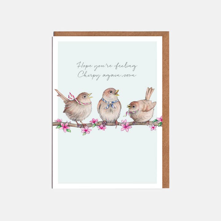 Lottie Murphy – Engroshandel God-bedring-kort – Bird Get Well Card - 'Håber du føler dig kvidrende igen snart'