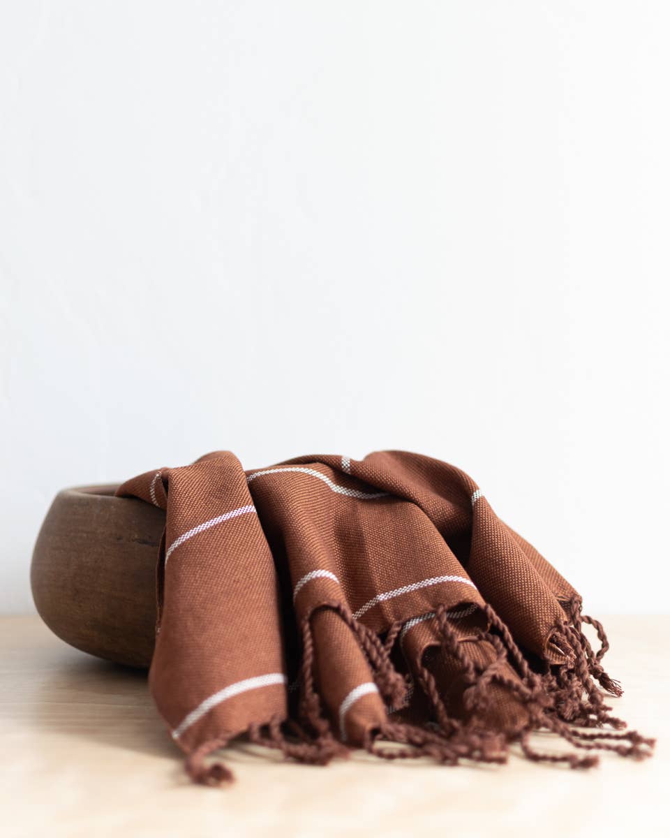 Fair + Simple - Wholesale Hand Towel - Oversized Woven Hand Towel in Cinnamon1