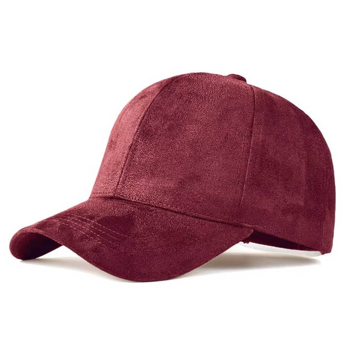 JOIA ACCESSORIES - Wholesale Baseball Cap - Women's - ADJUSTABLE VEGAN SUEDE BASEBALL CAP, AT 6263