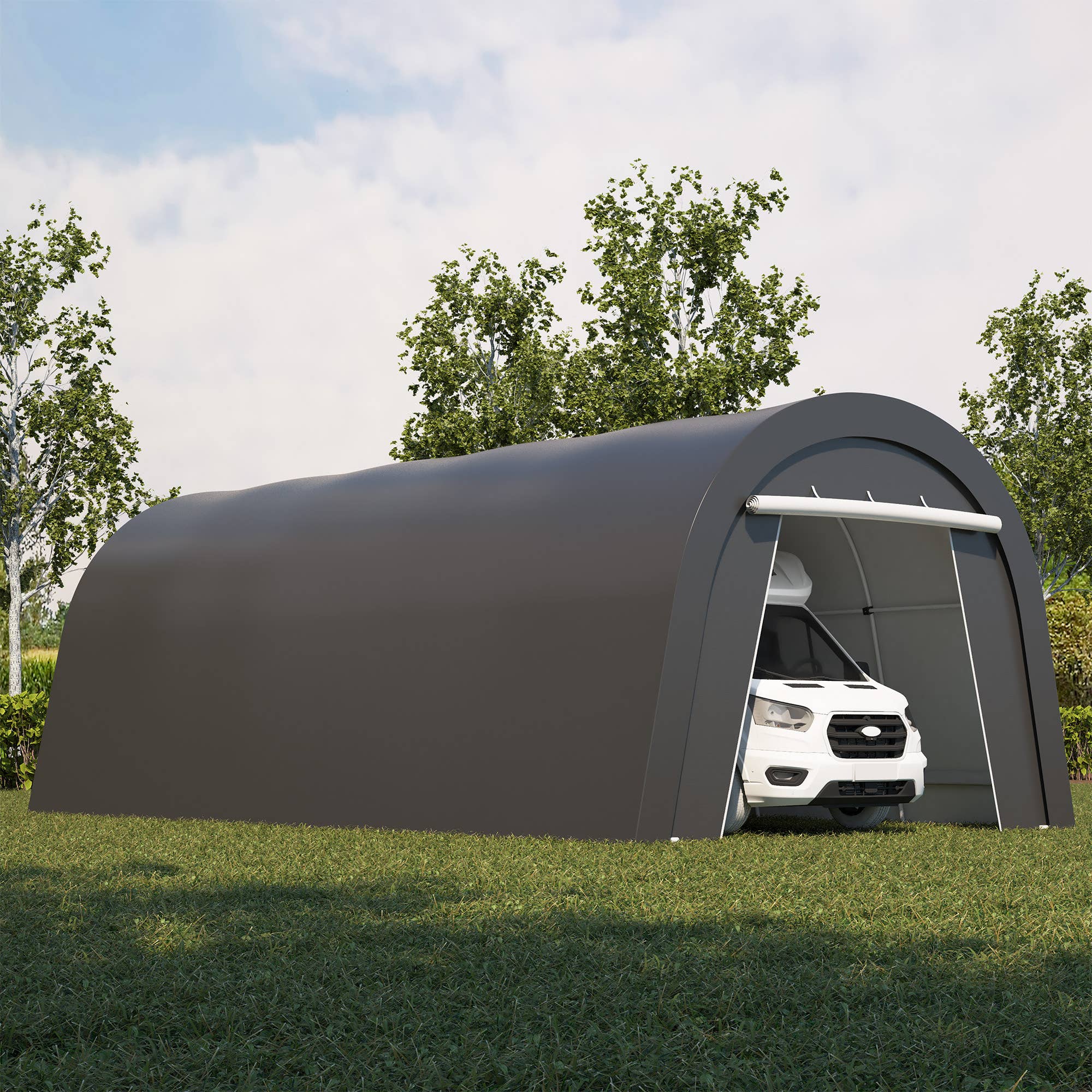 Heynemo - Wholesale Tent - Domed Carport, Portable Garage with 2 Roll up Doors3