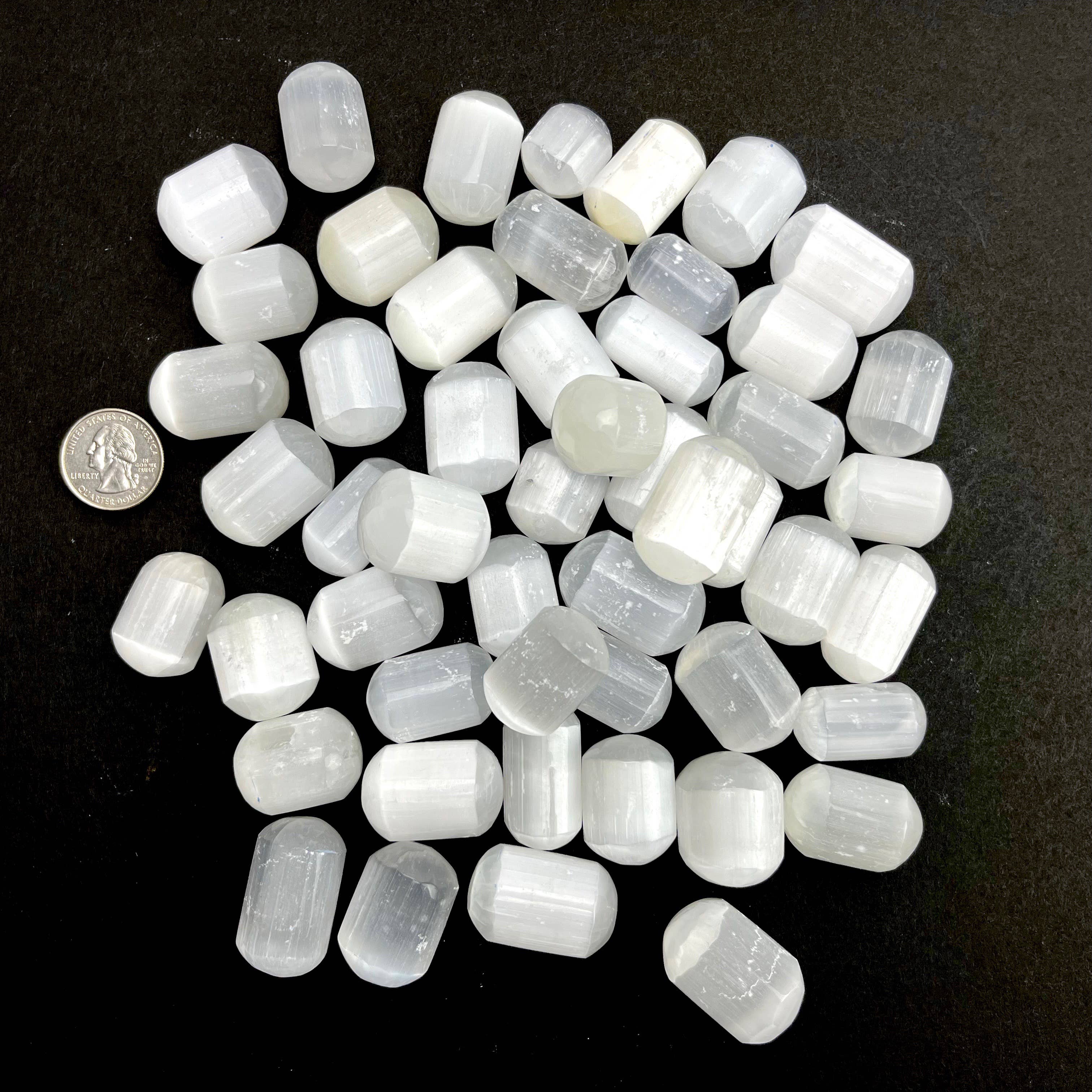 Pelham Grayson Rose - Wholesale Spiritual Stone/Crystal - Selenite Tumbled | 50 pieces | Morocco1