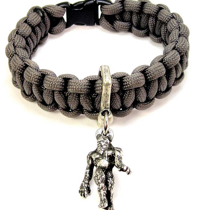 Chubby Chico Charms - Vente Bracelets à breloques/pendentifs - Bracelet unisexe en paracorde 550 en sasquatch Bigfoot pour homme
