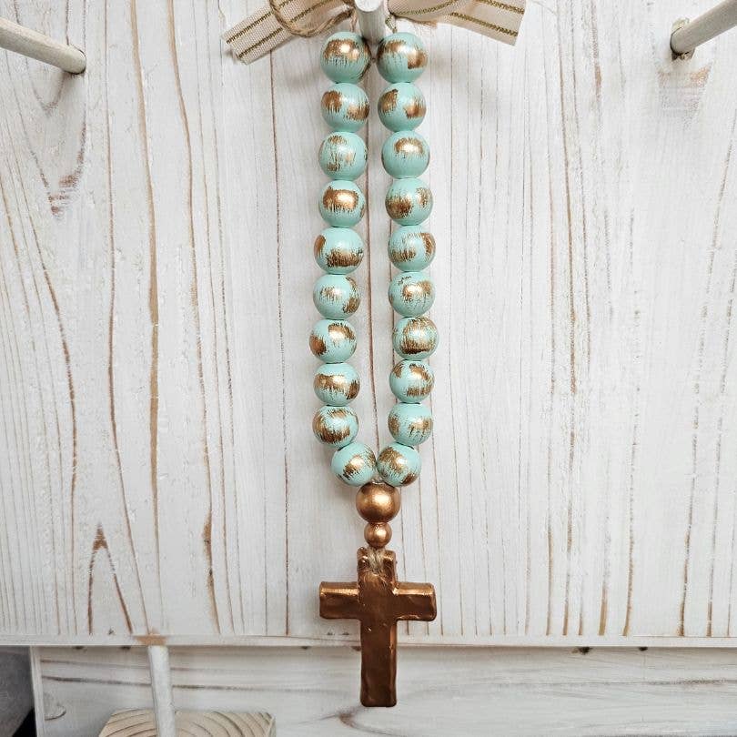 Let There be Light, Inc - Vendita all&#x27;ingrosso Decorazioni da tavolo - Perlina Blessing, 20 mm, in legno massello e resina, 30,5 cm, decorazione per auto o casa2